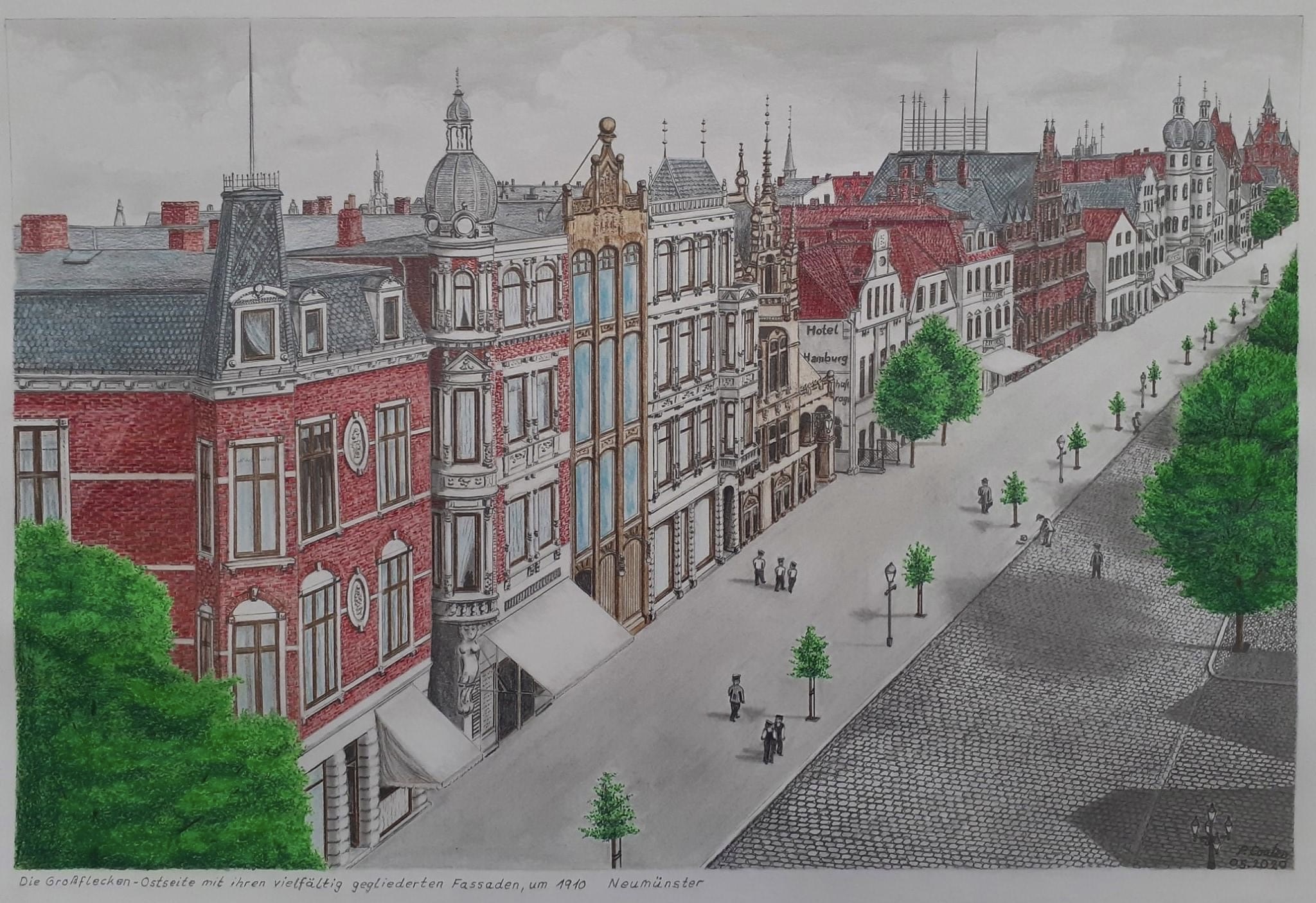 Ausstellung im Schaufenster: Historisches Neumünster – Zeichnungen von Peter Coates
